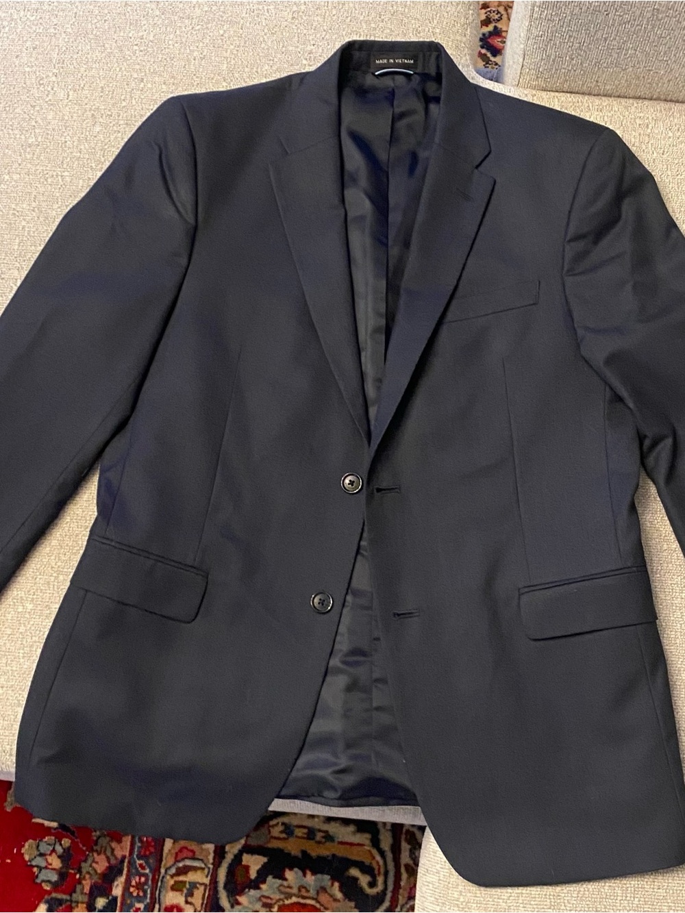 Tommy Hilfiger Navy Two-Button Men's Suit Jacket 40 R